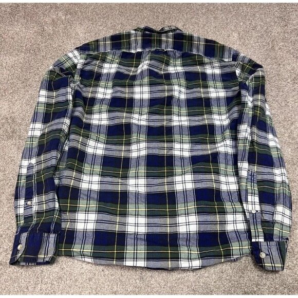 J. Crew Button Down Shirt Multicolored Plaid Long Sleeve Men’s Size Large - Picture 10 of 11